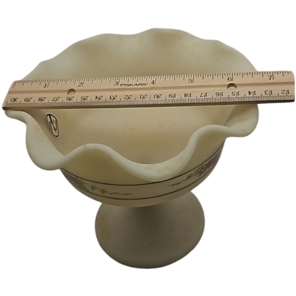 FENTON vintage signed glass custard dish - Picture 12 of 13